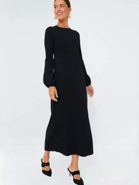 Tuckernuck Pomander Place Double Knit Lennox Maxi Dress in Black Size Large